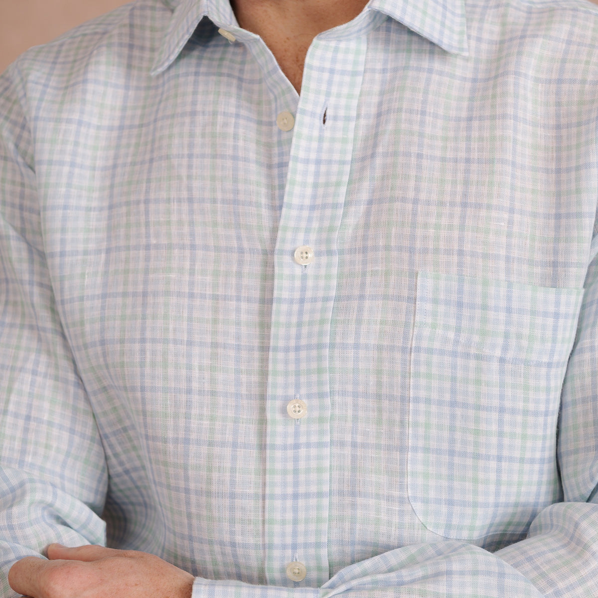 Blue & Green Blakeney Gingham Shirt
