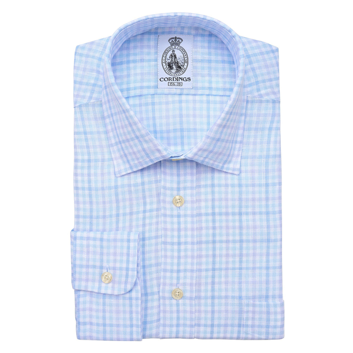 Blue Blakeney Linen Gingham Shirt