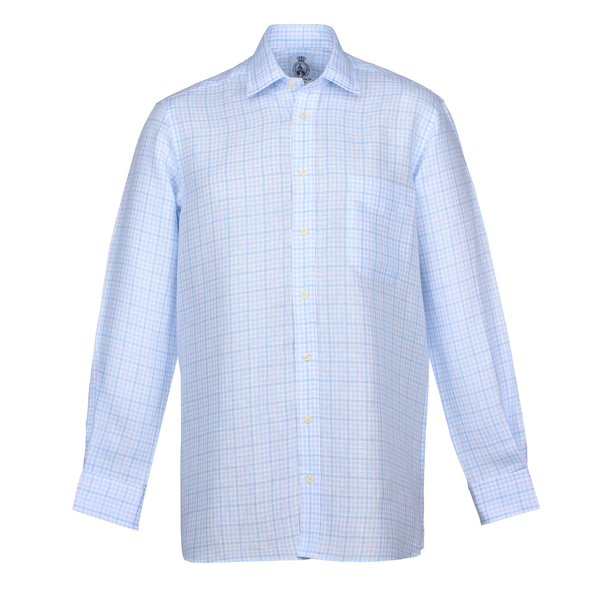 Blue Blakeney Linen Gingham Shirt