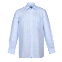 Blue Blakeney Linen Gingham Shirt