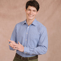 Navy Cley Seersucker Shirt