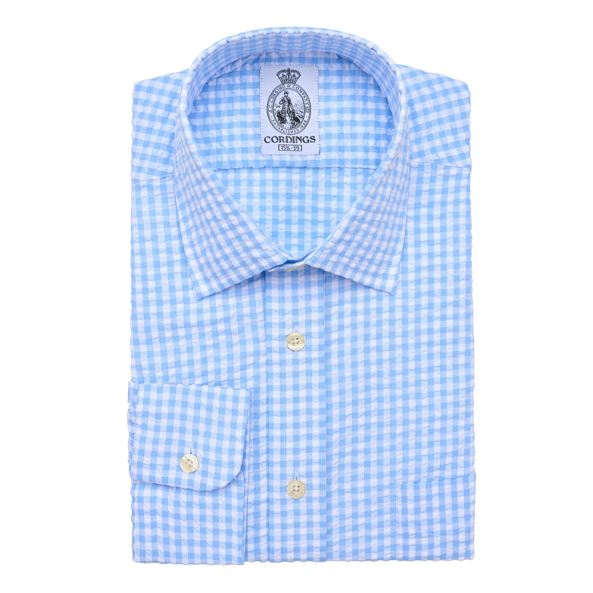 Sky Blue Cley Seersucker Shirt