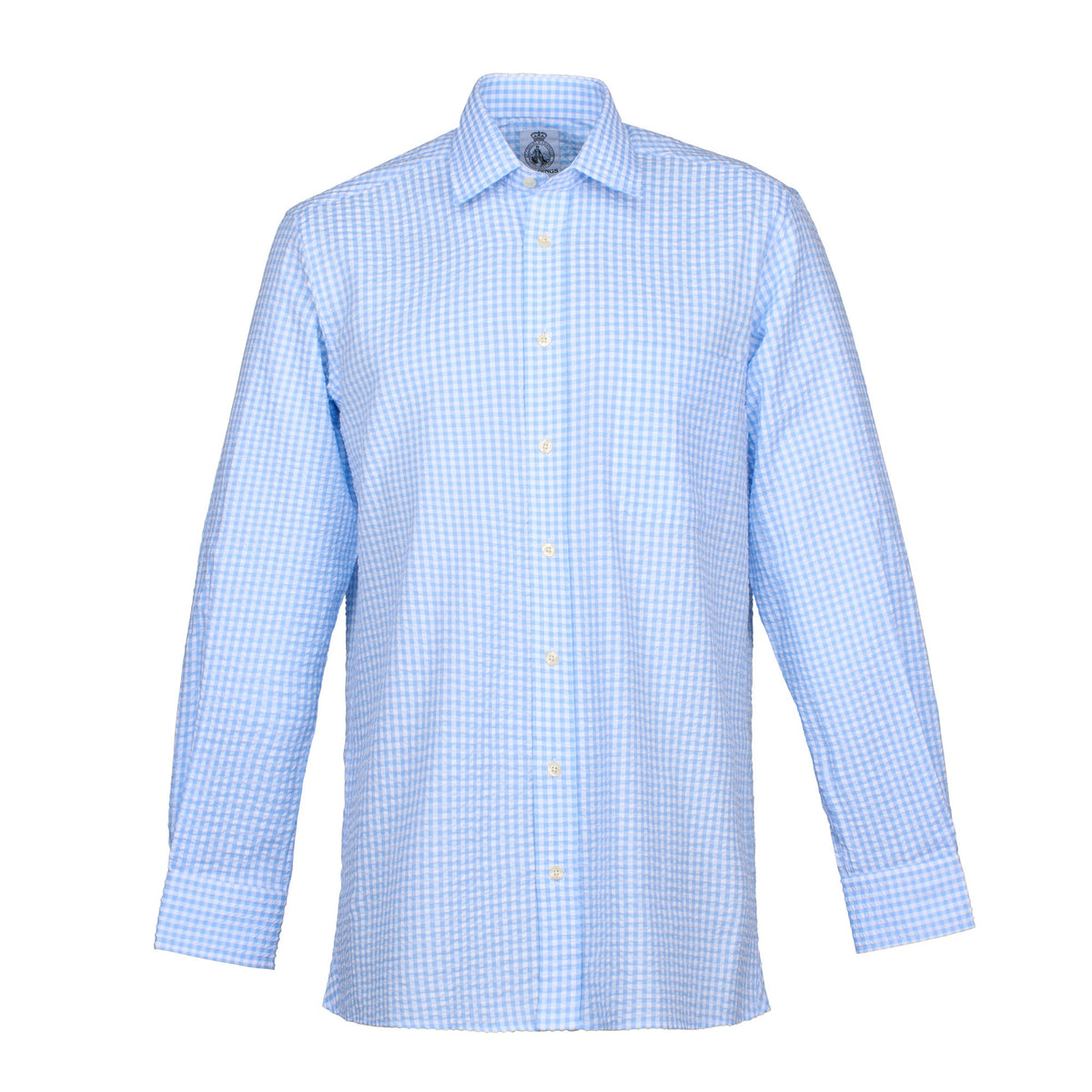 Sky Blue Cley Seersucker Shirt