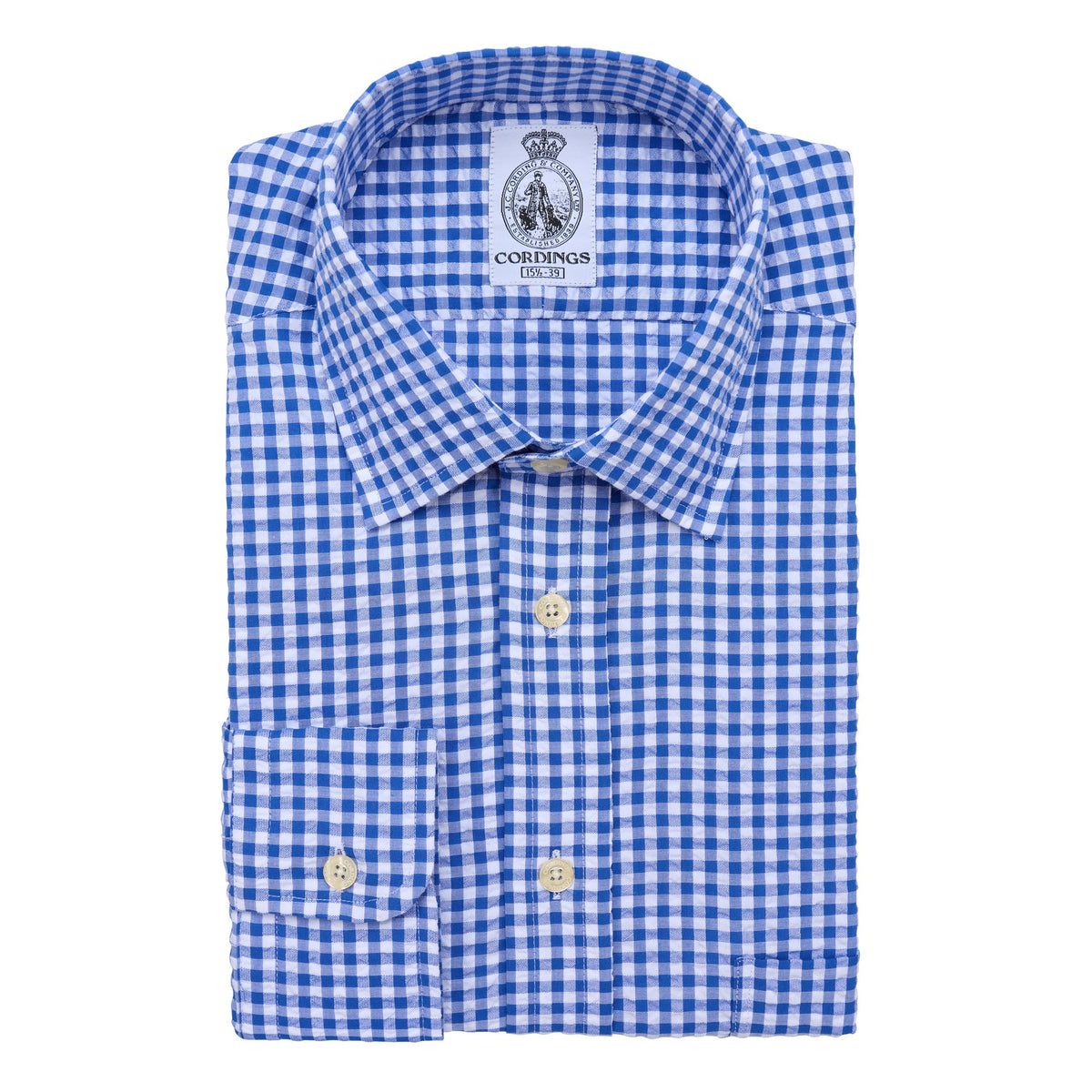 Navy Cley Seersucker Shirt