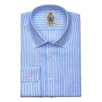 Sky Blue Caister Stripe Linen Shirt