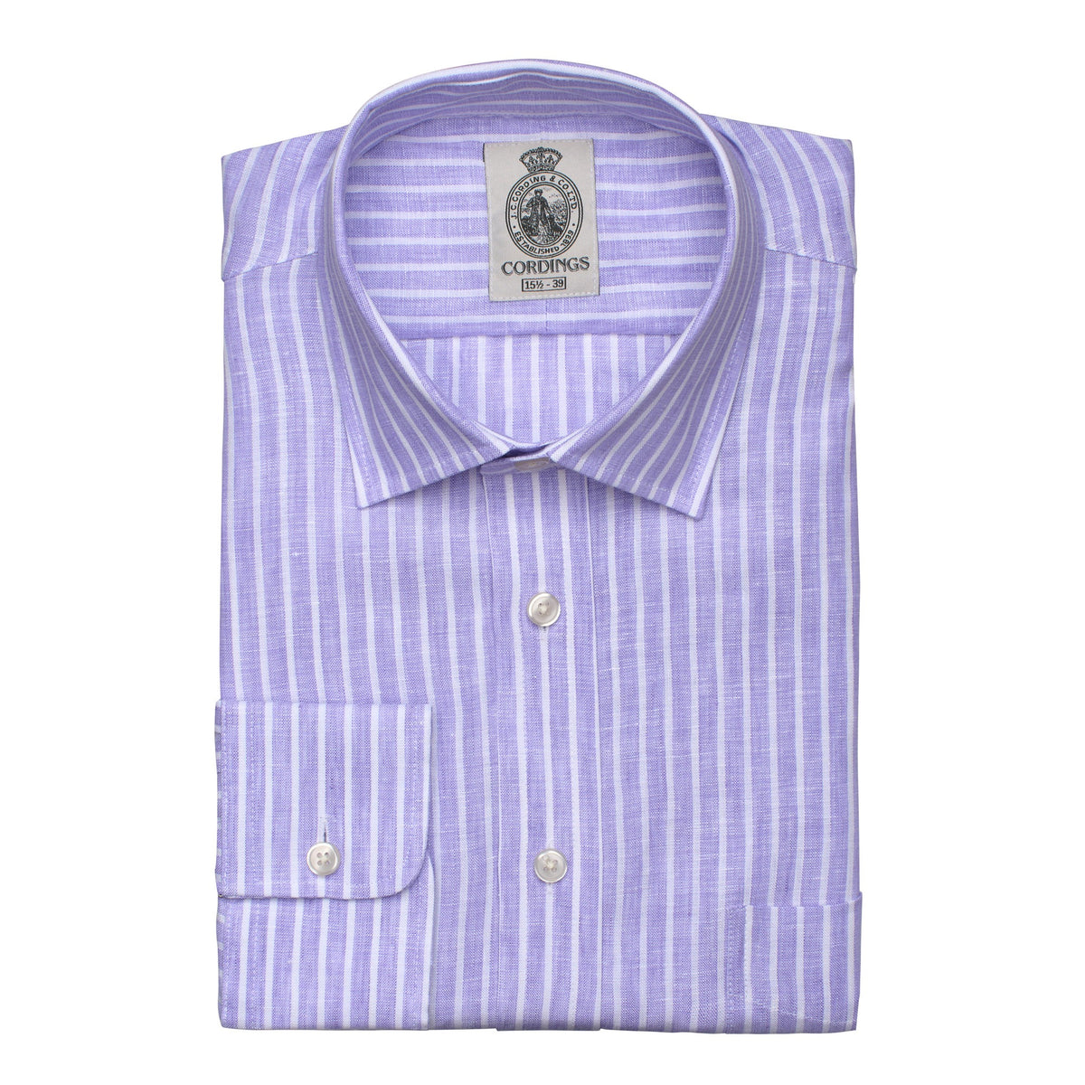 Lilac Caister Stripe Linen Shirt
