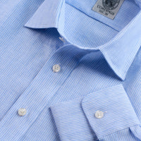 Blue Glaven Stripe Linen Shirt