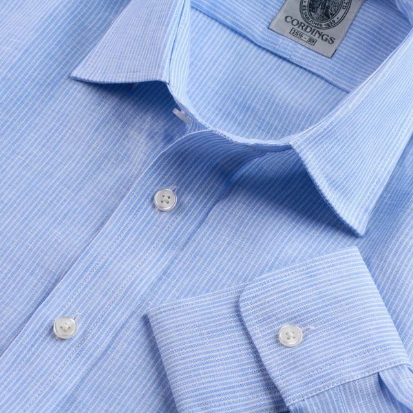 Blue Glaven Stripe Linen Shirt