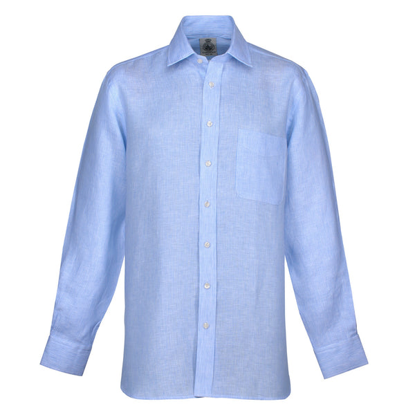 Blue Glaven Stripe Linen Shirt