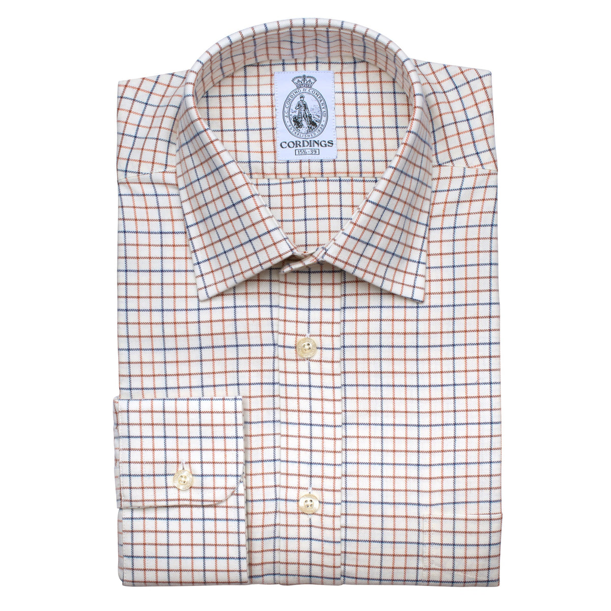 Navy & Tan Richard Check Shirt