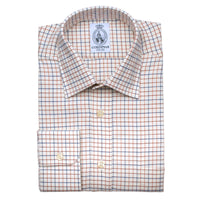 Navy & Tan Richard Check Shirt