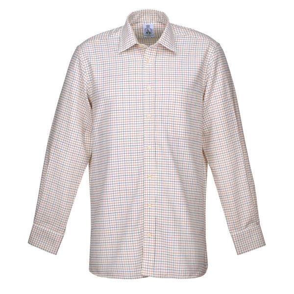 Navy & Tan Richard Check Shirt