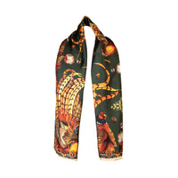 Heads or Tails Khaki Classic Silk Scarf