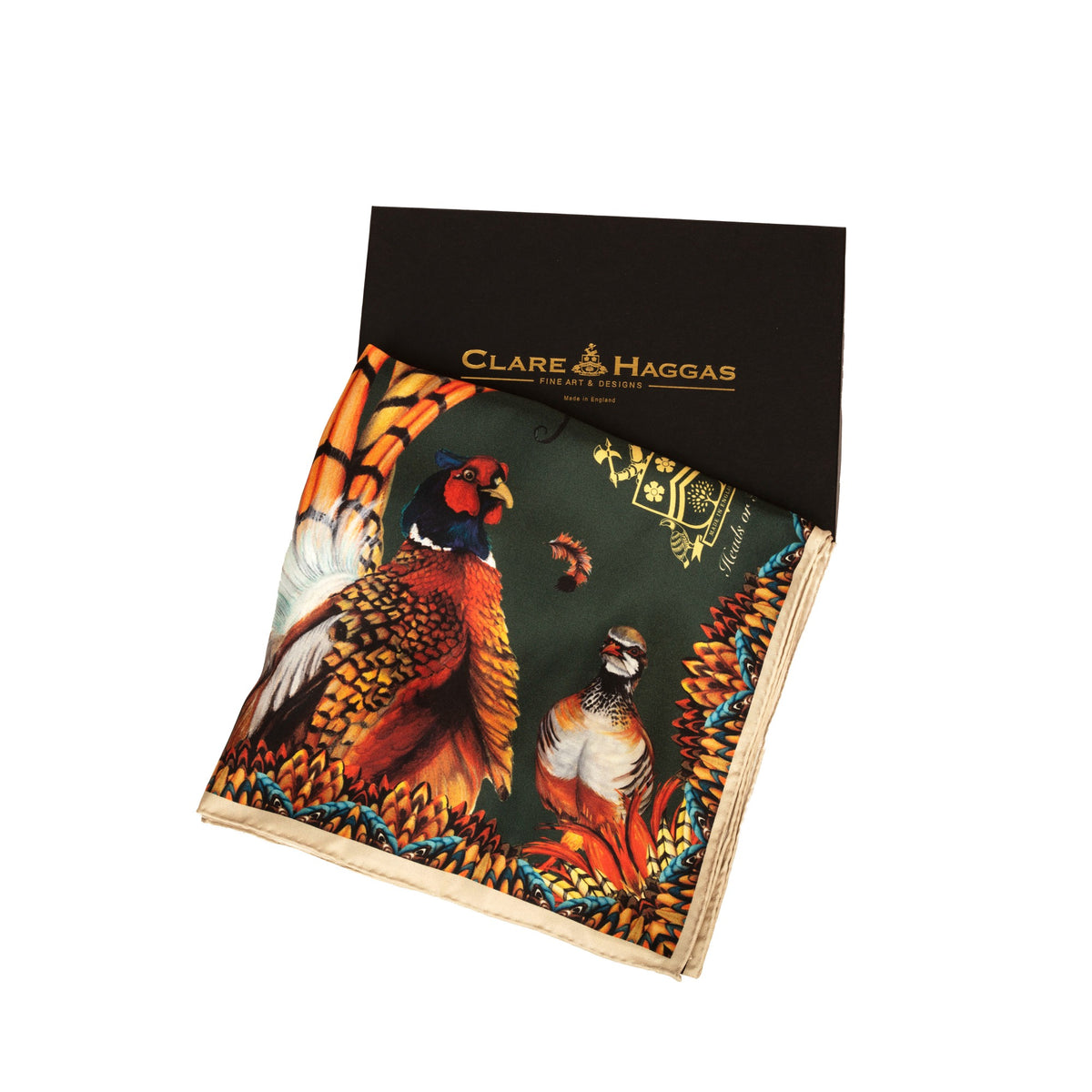 Heads or Tails Khaki Classic Silk Scarf