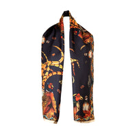 Heads or Tails Navy Classic Silk Scarf