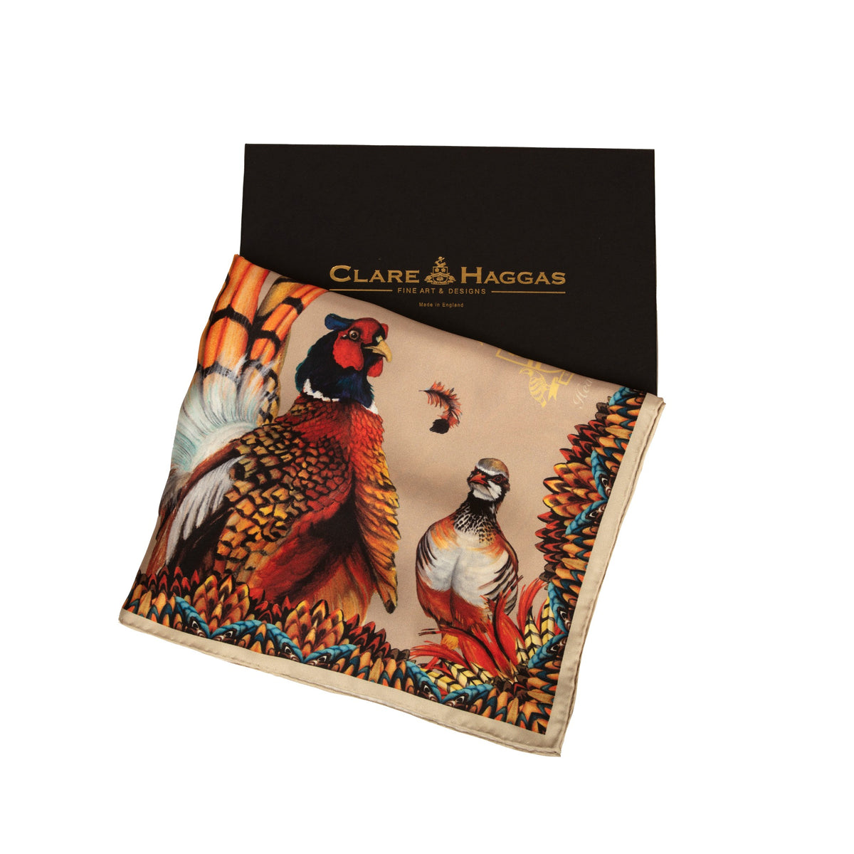 Heads or Tails Toffee Classic Silk Scarf