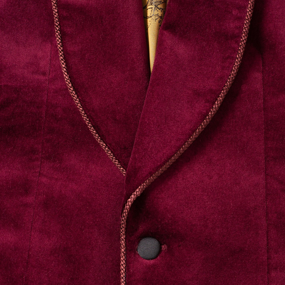 Wine Velvet Smoking Jacket