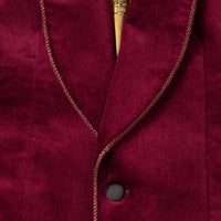 Wine Velvet Smoking Jacket