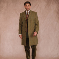 Sporting Check Tweed Covert Coat