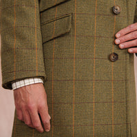 Sporting Check Tweed Covert Coat