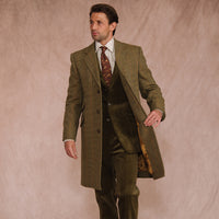 Sporting Check Tweed Covert Coat