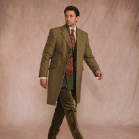Sporting Check Tweed Covert Coat