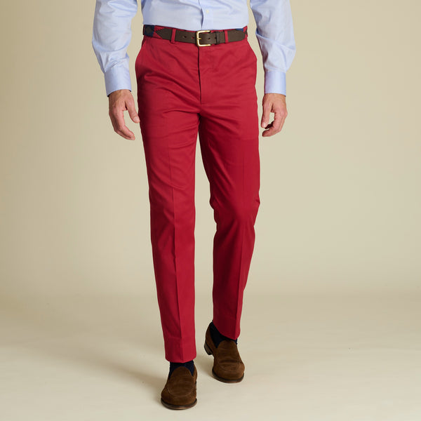 Red Garnet Lightweight Chino Trousers