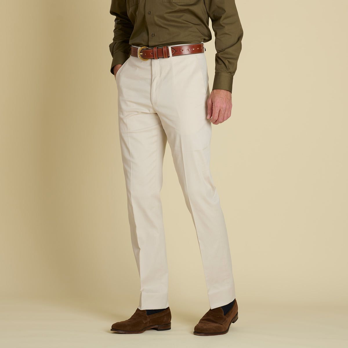 Stone Lightweight Chino Trousers