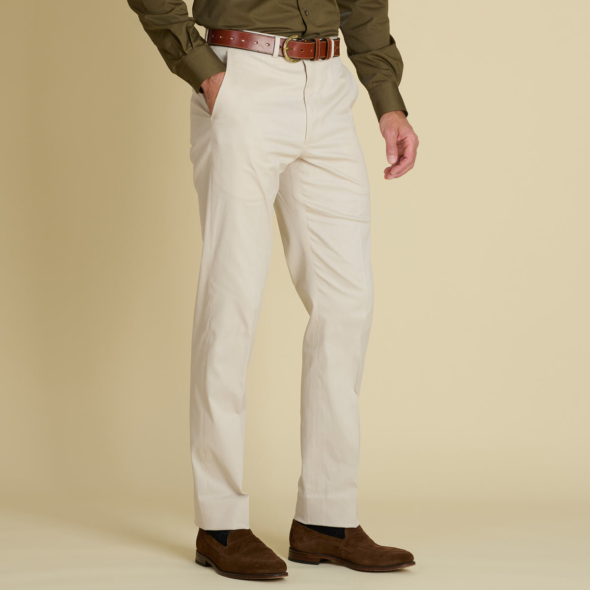 Stone Lightweight Chino Trousers