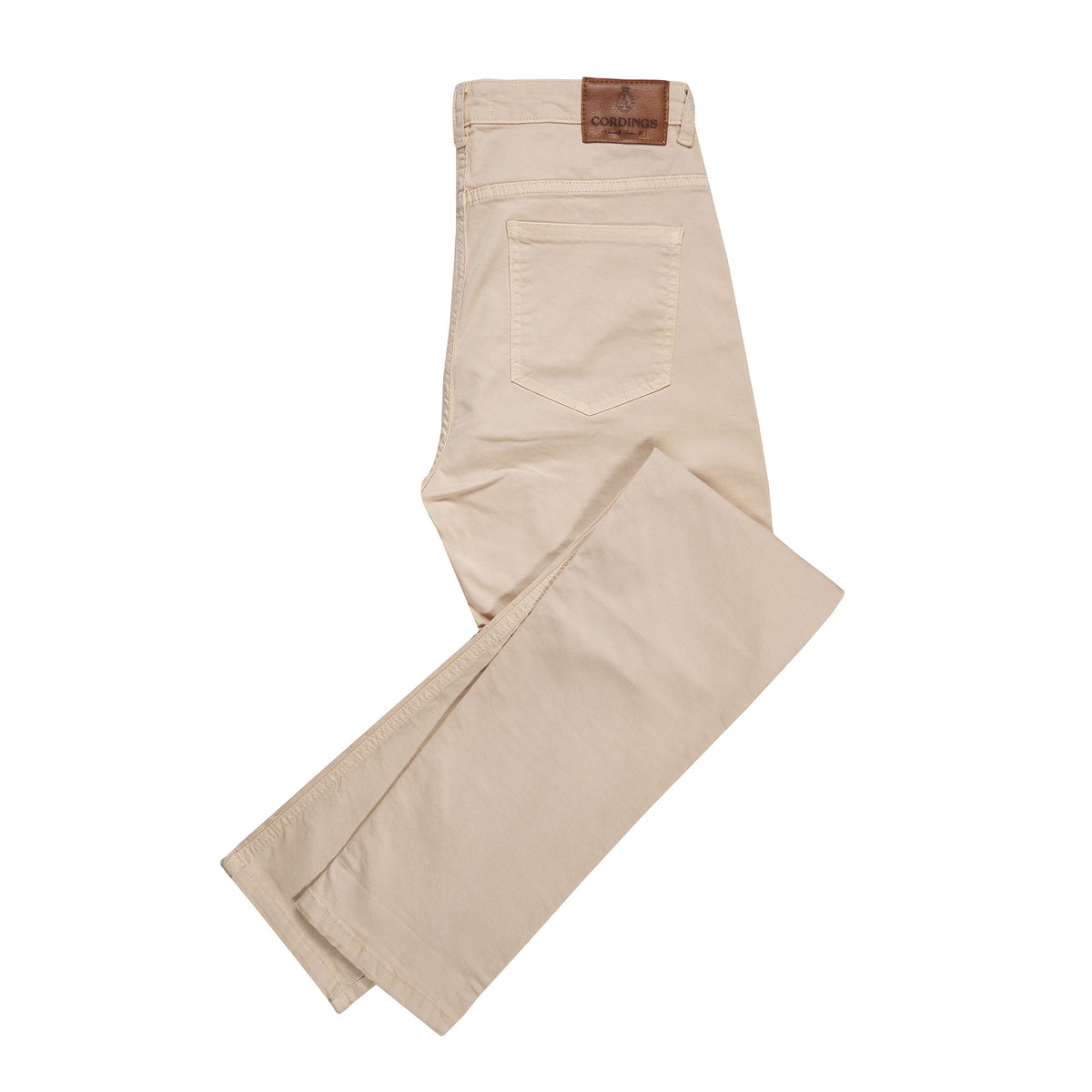 Beige Cotton Stretch Jeans