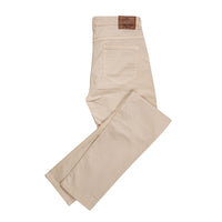 Beige Cotton Stretch Jeans