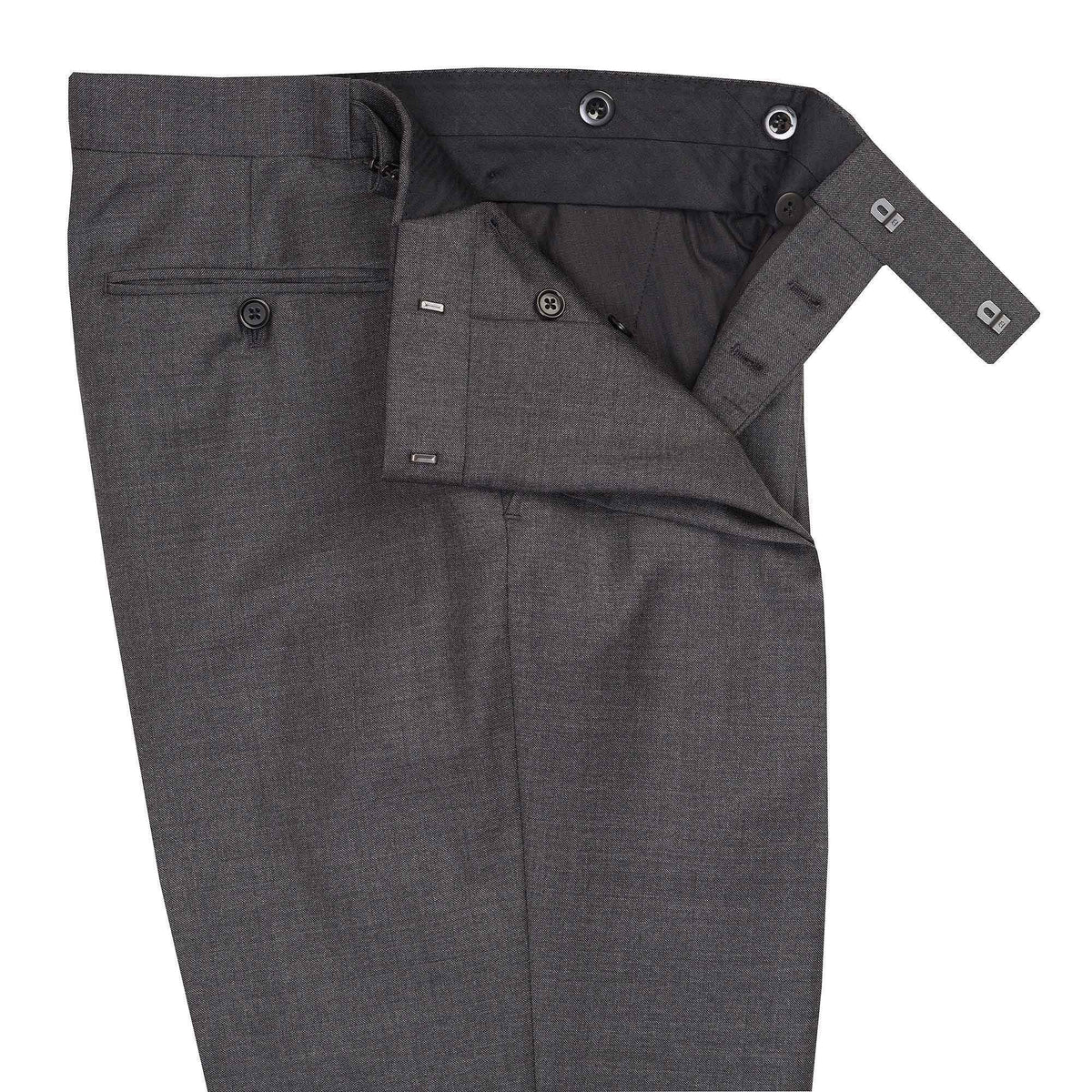 Grey 10oz Two Button Sharkskin Suit