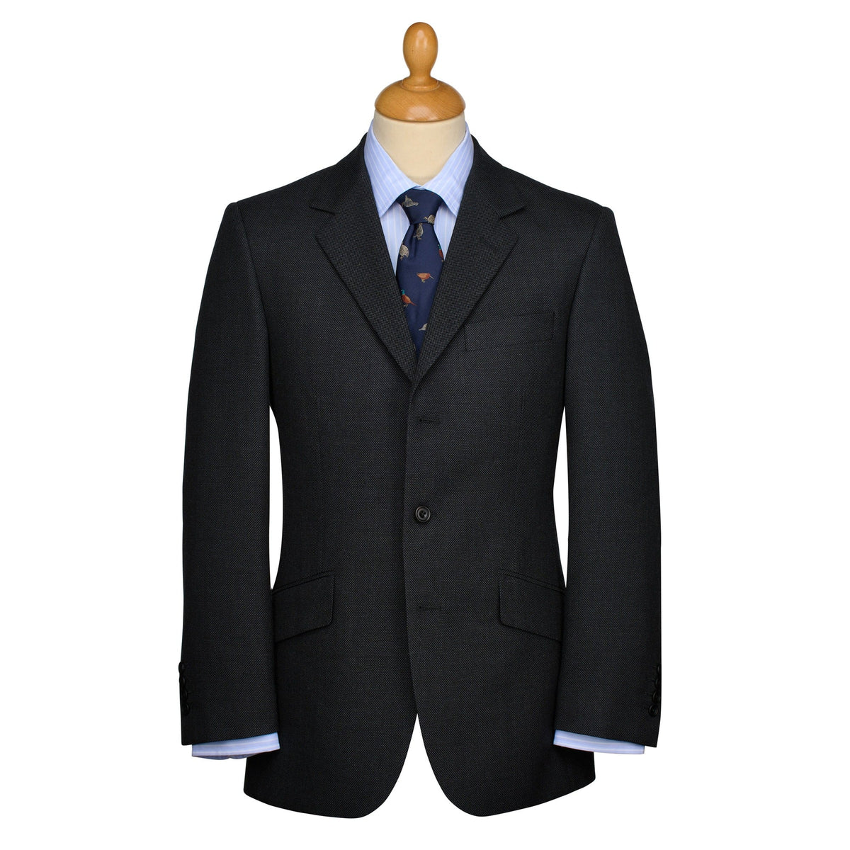 Charcoal Grey 14oz Birdseye Three Button Suit