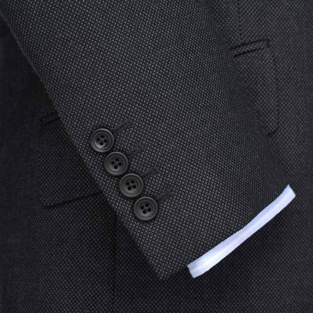 Charcoal Grey 14oz Birdseye Three Button Suit