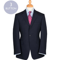 Navy 9oz Three Button Plain Weave Suit