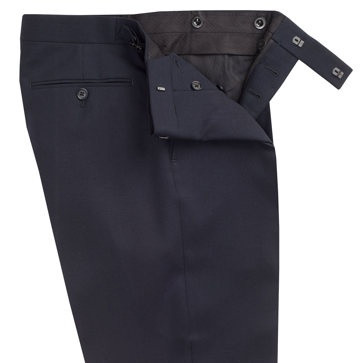 Navy 9oz Three Button Plain Weave Suit
