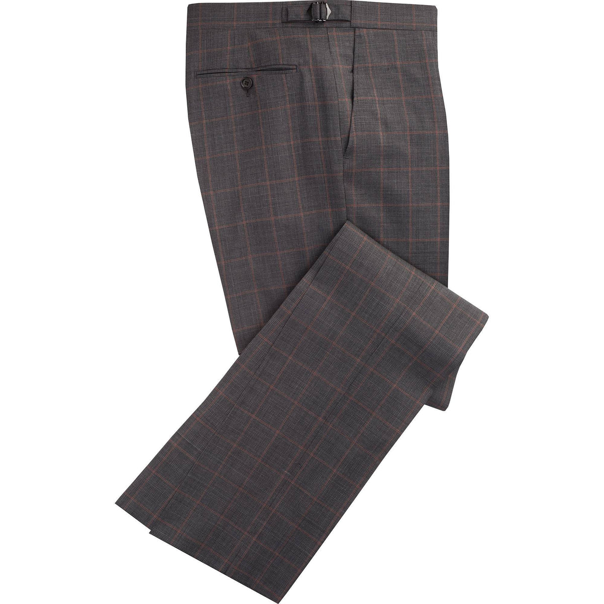 Grey 9oz Three Button Prince of Wales Suit