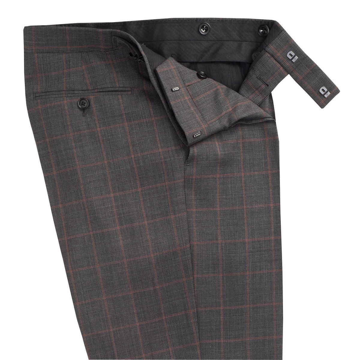 Grey 9oz Three Button Prince of Wales Suit