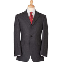 Charcoal 12oz Three Button Flannel Suit