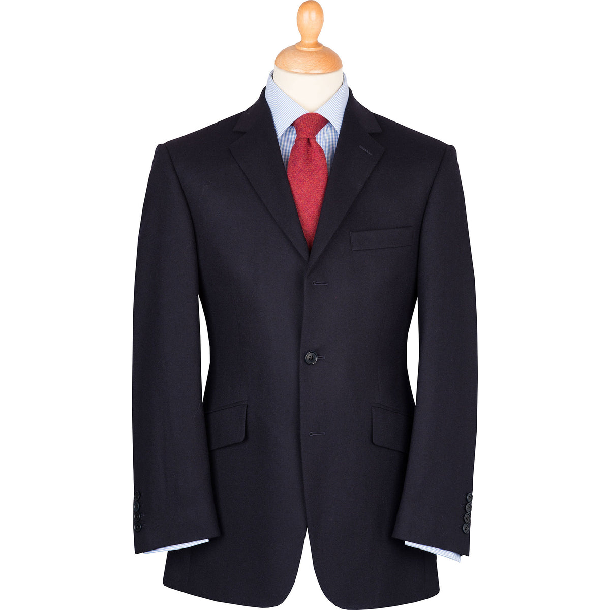 Navy 12oz Three Button Flannel Suit
