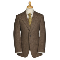 Brown Herringbone Tweed Suit