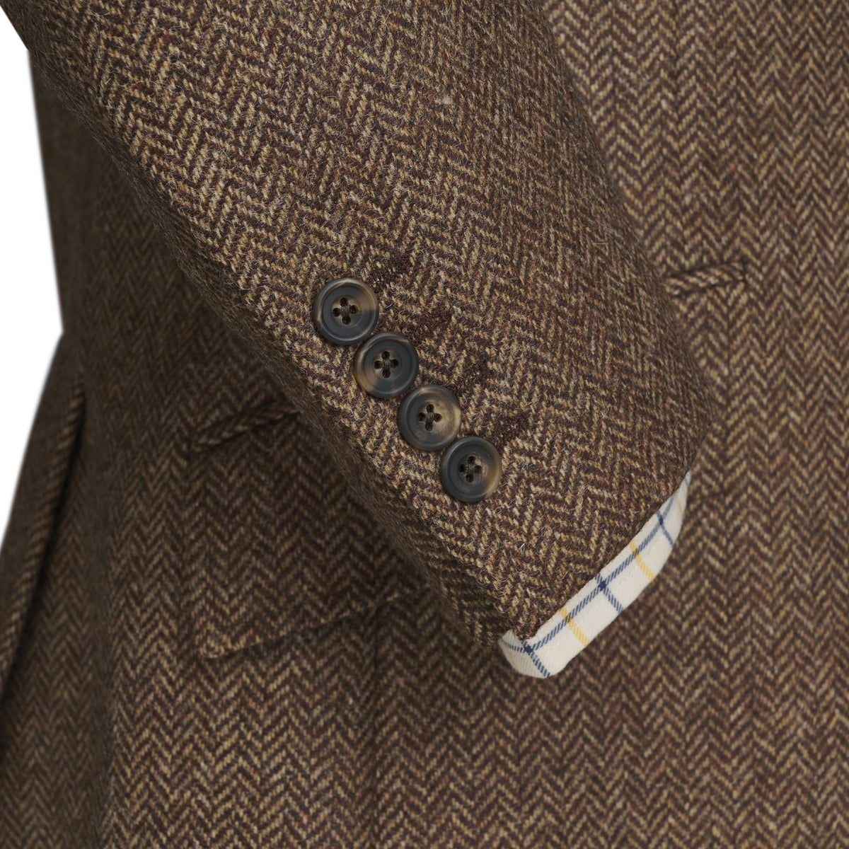 Brown Herringbone Tweed Suit