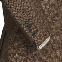 Brown Herringbone Tweed Suit