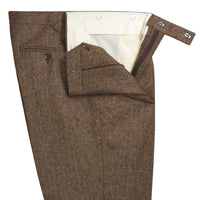 Brown Herringbone Tweed Suit