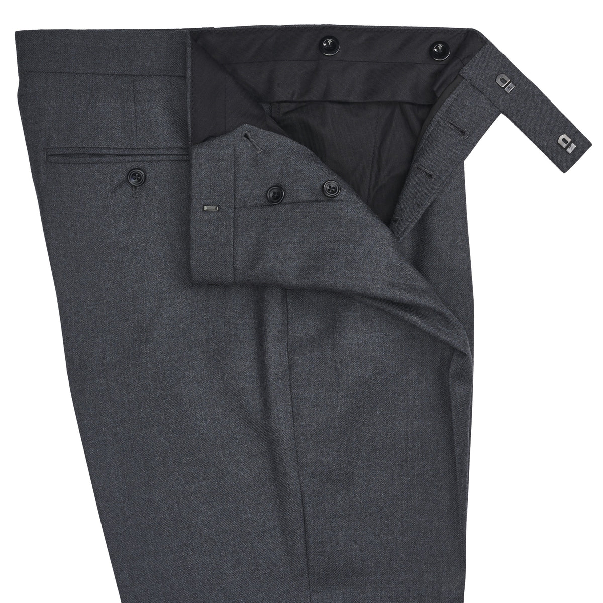 Grey 11oz Twill Suit Trousers