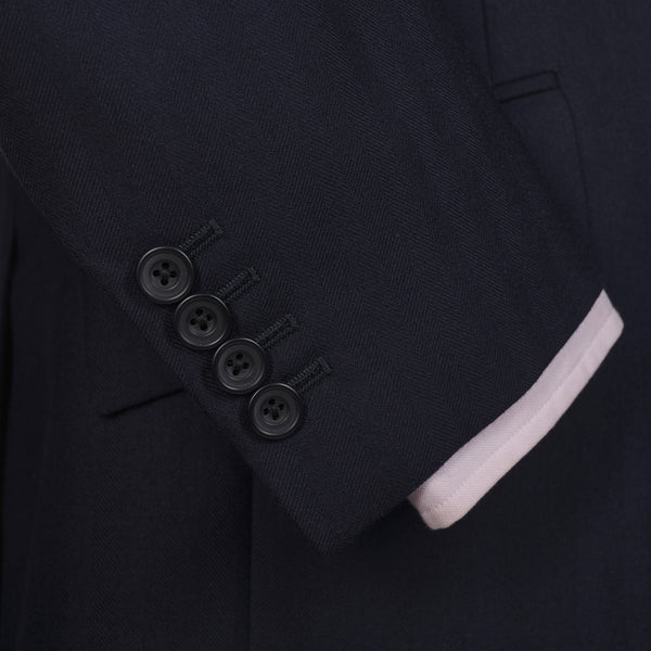 Navy 11oz Two Button Herringbone Suit
