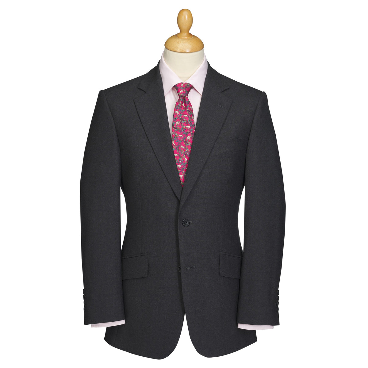 Grey Charcoal 11oz Two Button Travel Suit