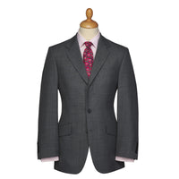 Charcoal 10oz Three Button Sharkskin Suit