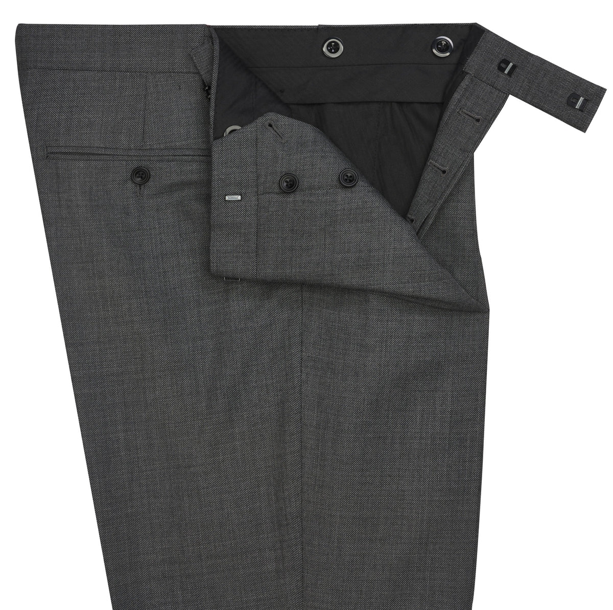 Charcoal 10oz Three Button Sharkskin Suit