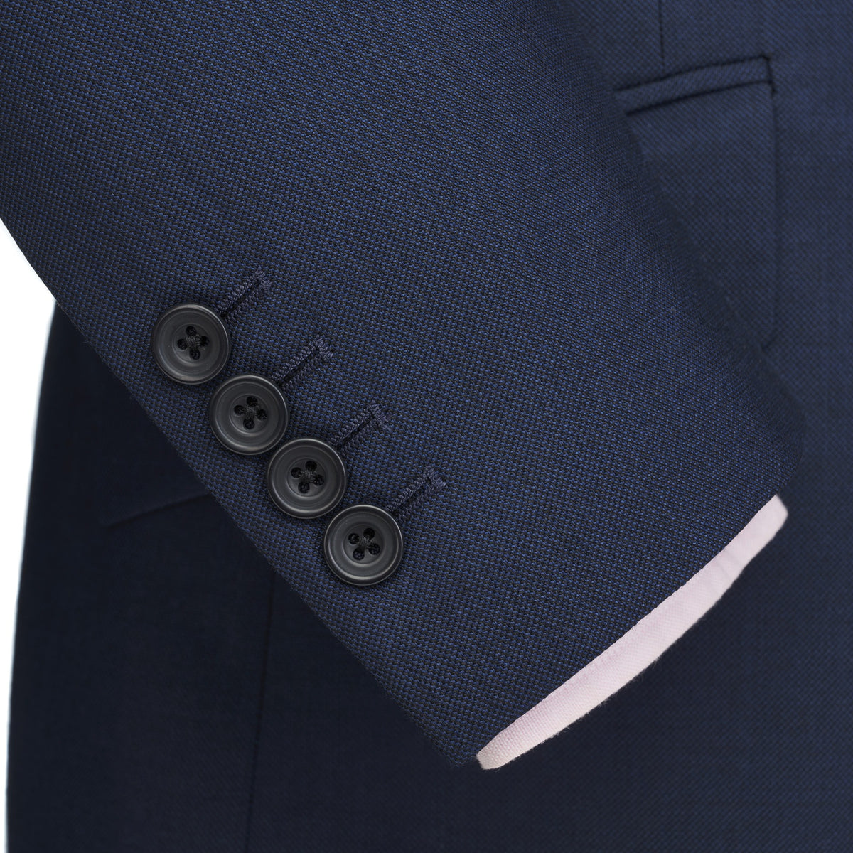 Navy 10oz Three Button Sharkskin Suit